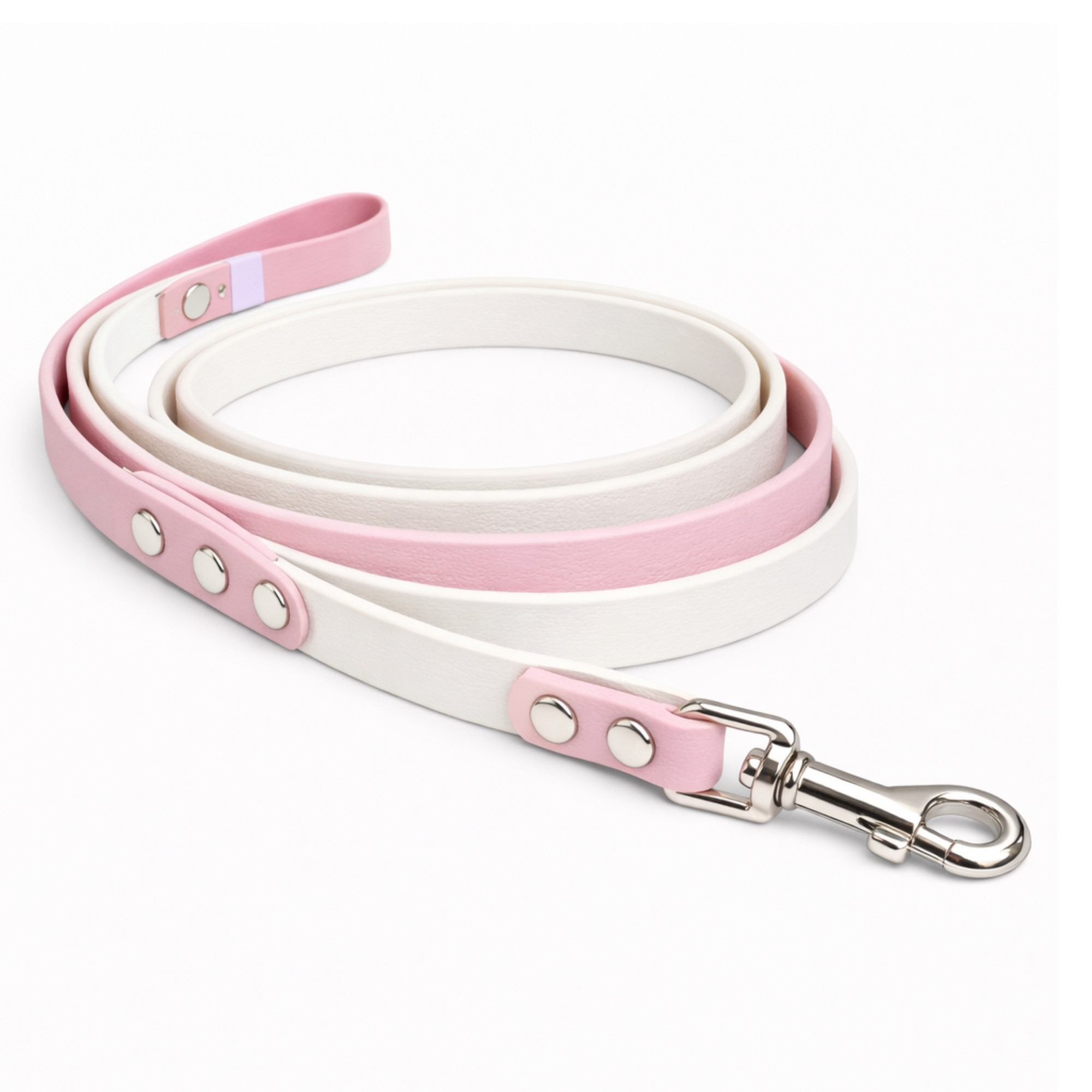 Leash - Crushed Ice with Mauve Handle