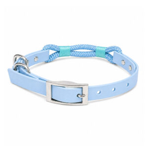 Biothane Rope Collar - Powder Blue with Cadet Blue